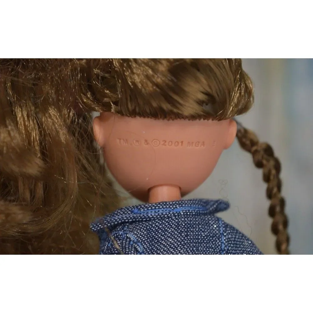 Bratz Doll Yasmin 2001 MGA In Cloe Denim Outfit Brown Hair Braids Vintage